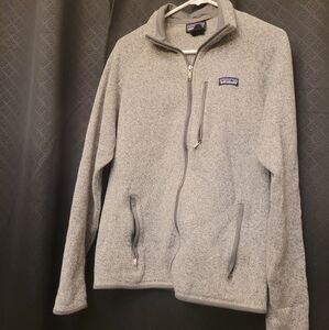 Patagonia Women’s Better Sweater Fleece Jacket Sz M In Birch White